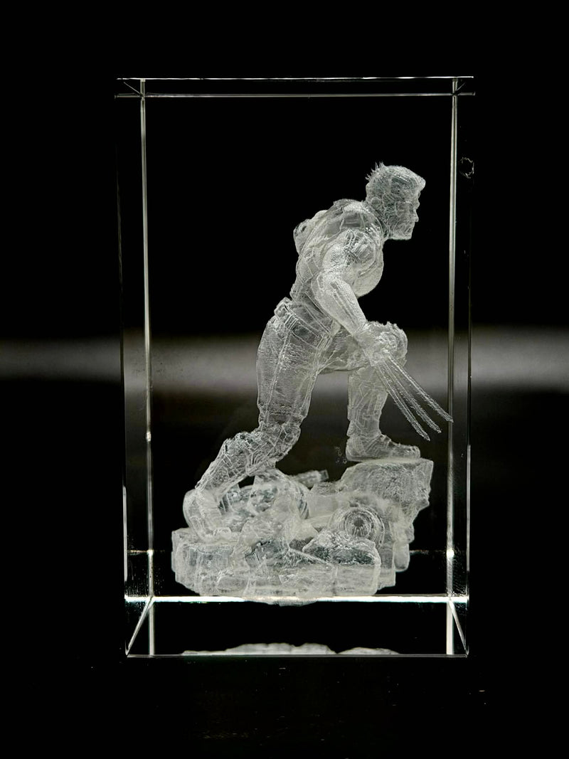 Marvel-Inspired 3D Laser Engraved Crystal – K9 Optical Glass Collectible Display