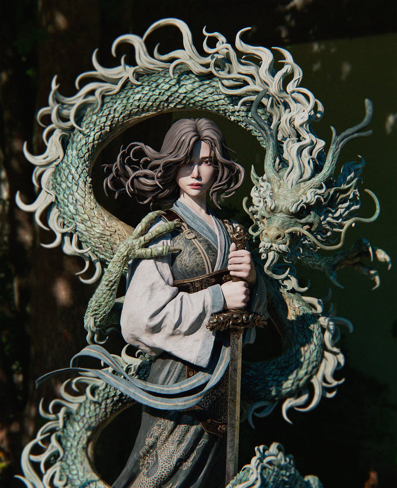 Mulan Resin Statue - view 1