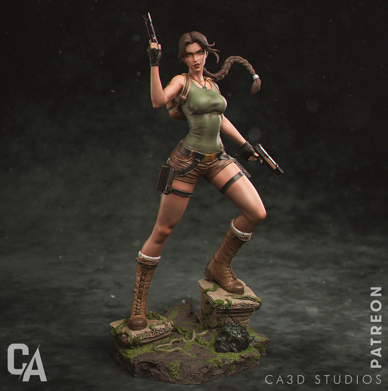 Lara Croft Resin Statue - view 2