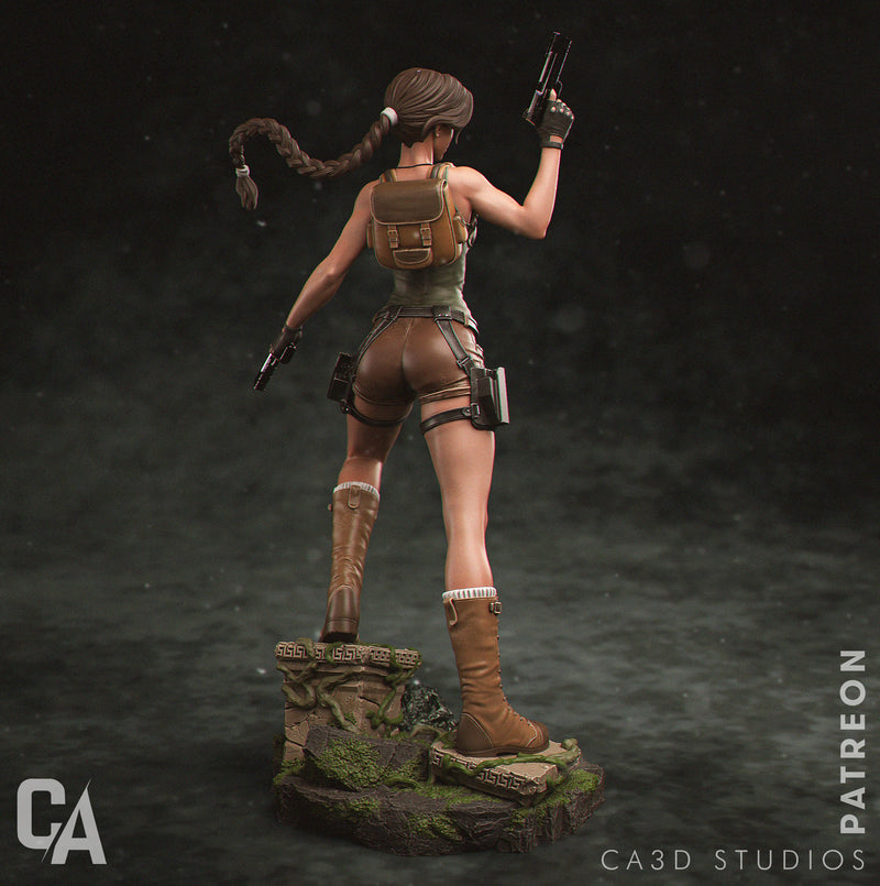 Lara Croft Resin Statue - view 3