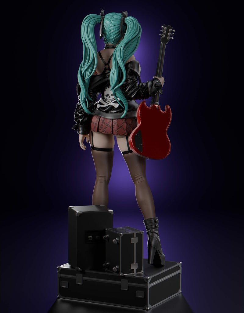 Hatsune Miku Rock ver. Resin Statue - view 4