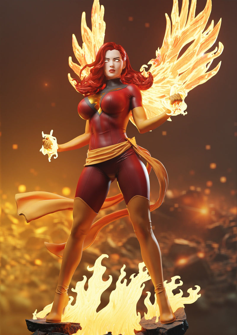 Dark Phoenix Resin Statue - view 2
