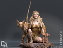 Artemis Resin Statue - view 4