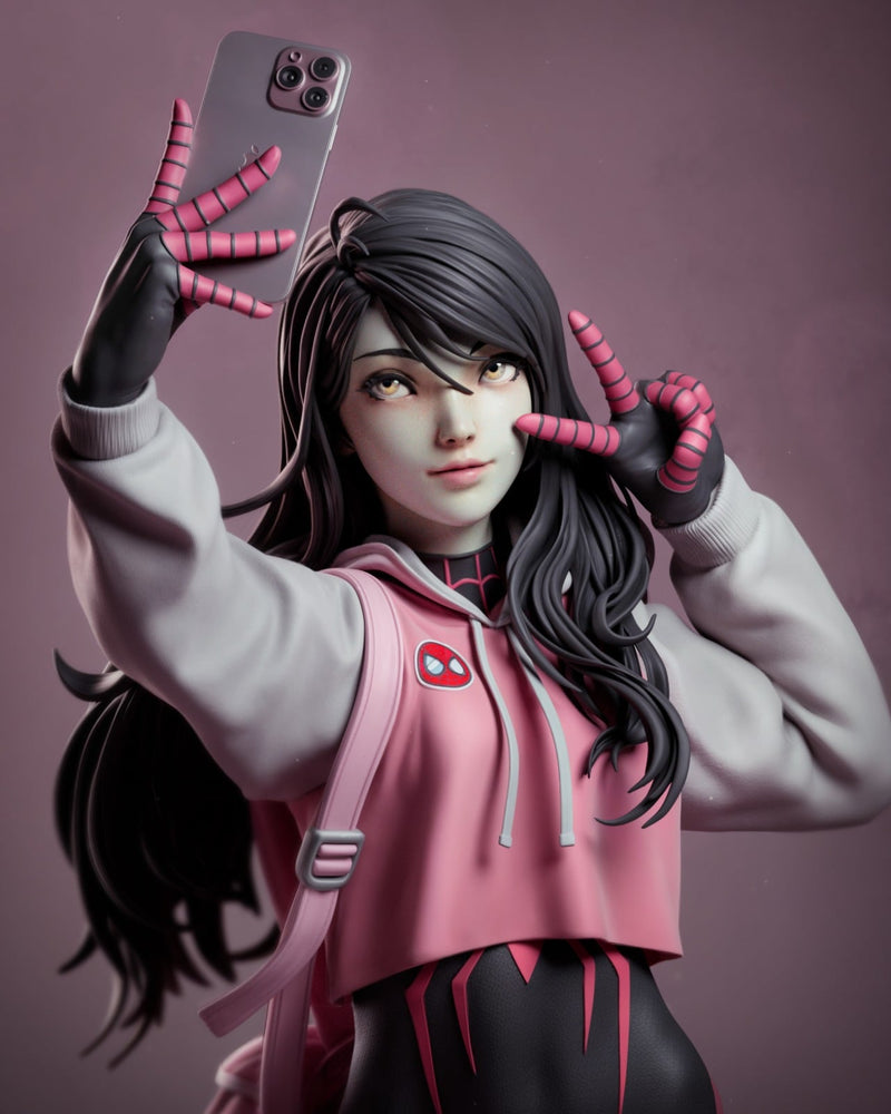 Spidergirl Resin Statue - view 1