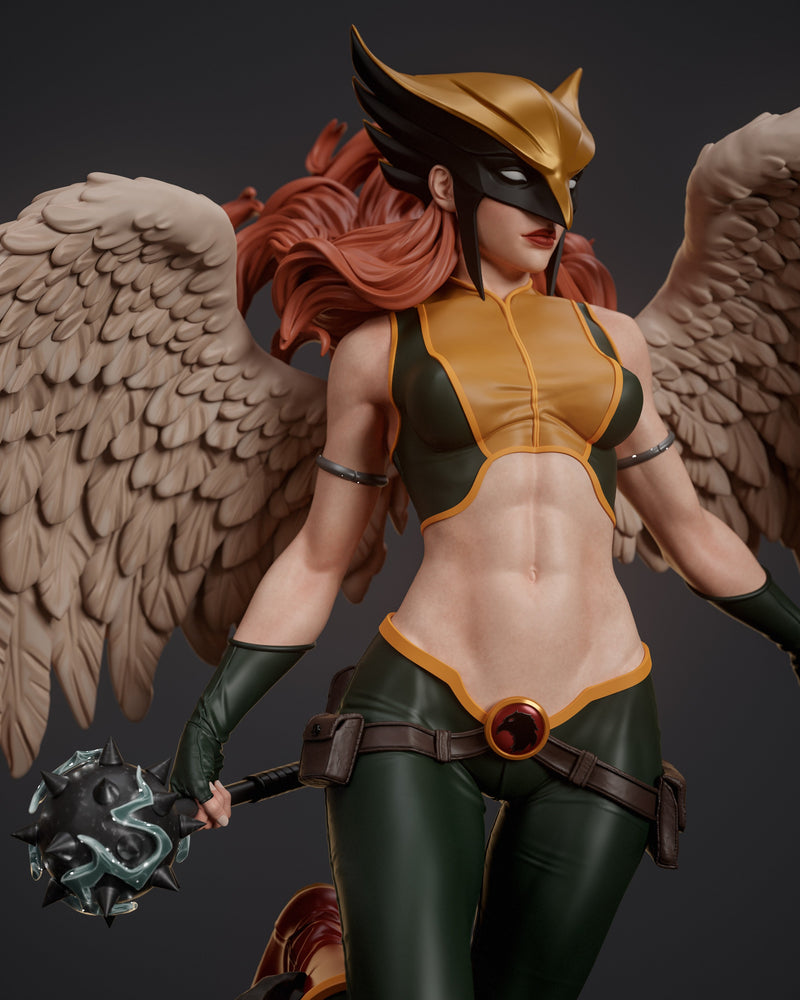 Hawkgirl Resin Statue - view 3