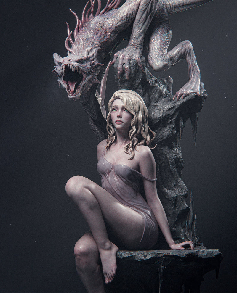 Elegy of the Wyrm Resin Statue - view 6