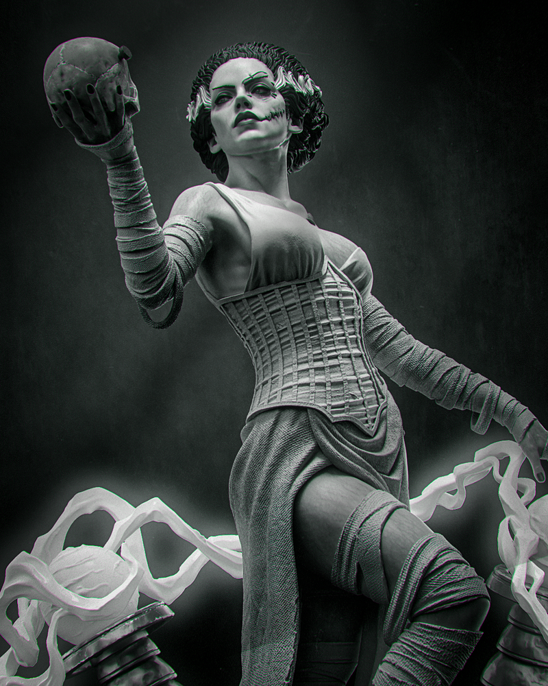 Frankenstein Bride Resin Statue - view 1
