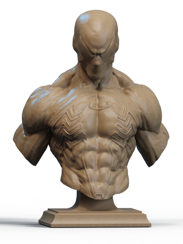Symbiote Spiderman Resin Bust - view 1