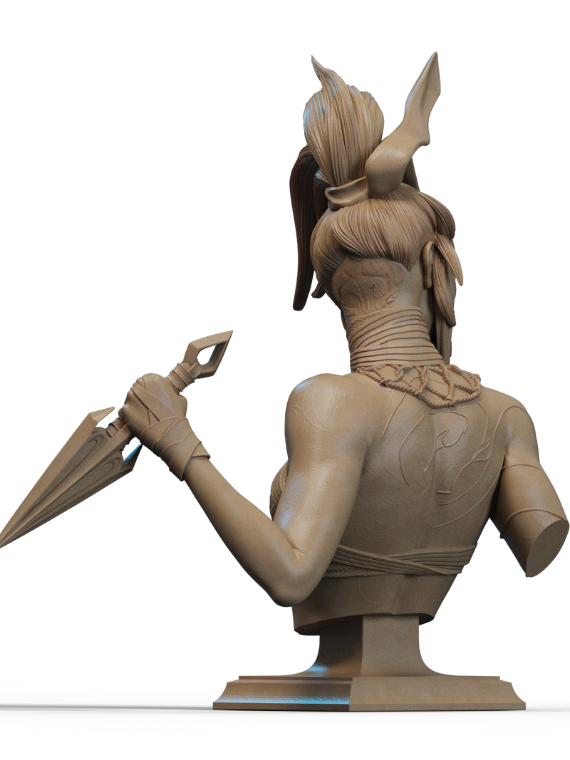 Akali Resin Bust - view 2