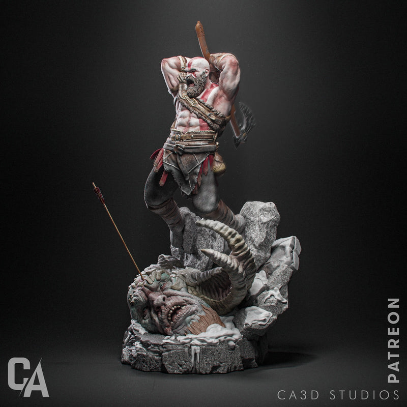 Kratos Resin Statue - Design 1 - view 3
