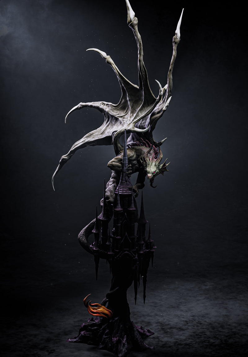 Mysterious Dragon Resin Statue - view 1