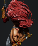 Red Monika Resin Statue - view 3