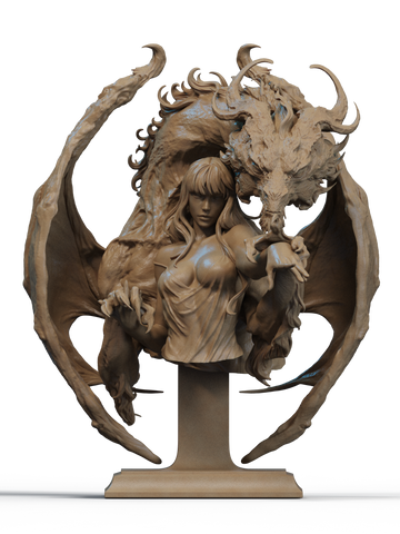 Dragon Lady Resin Bust - view 1
