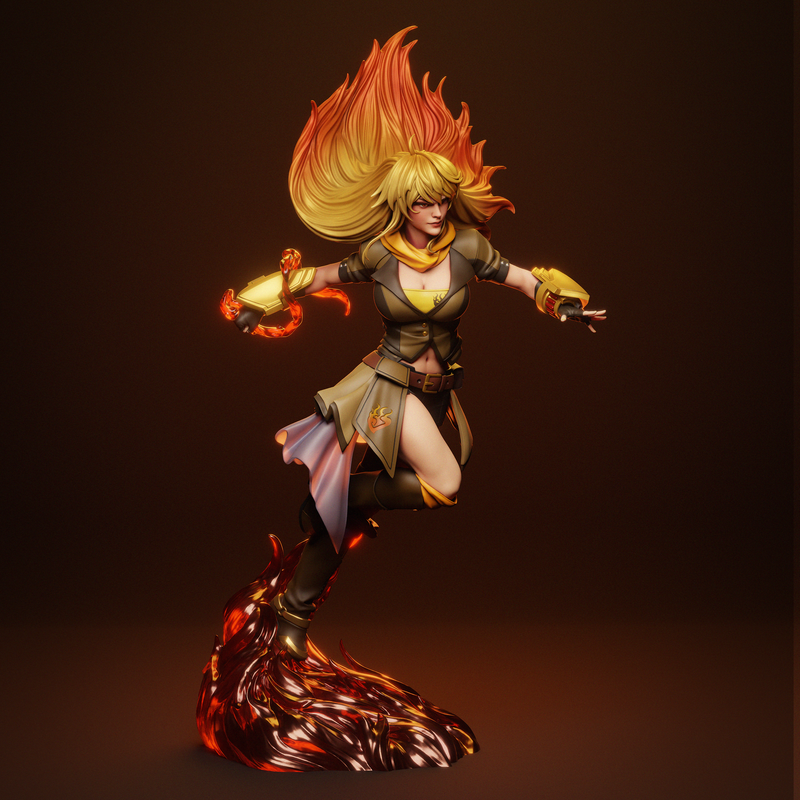 Yang Xiao Long Resin Statue - view 4