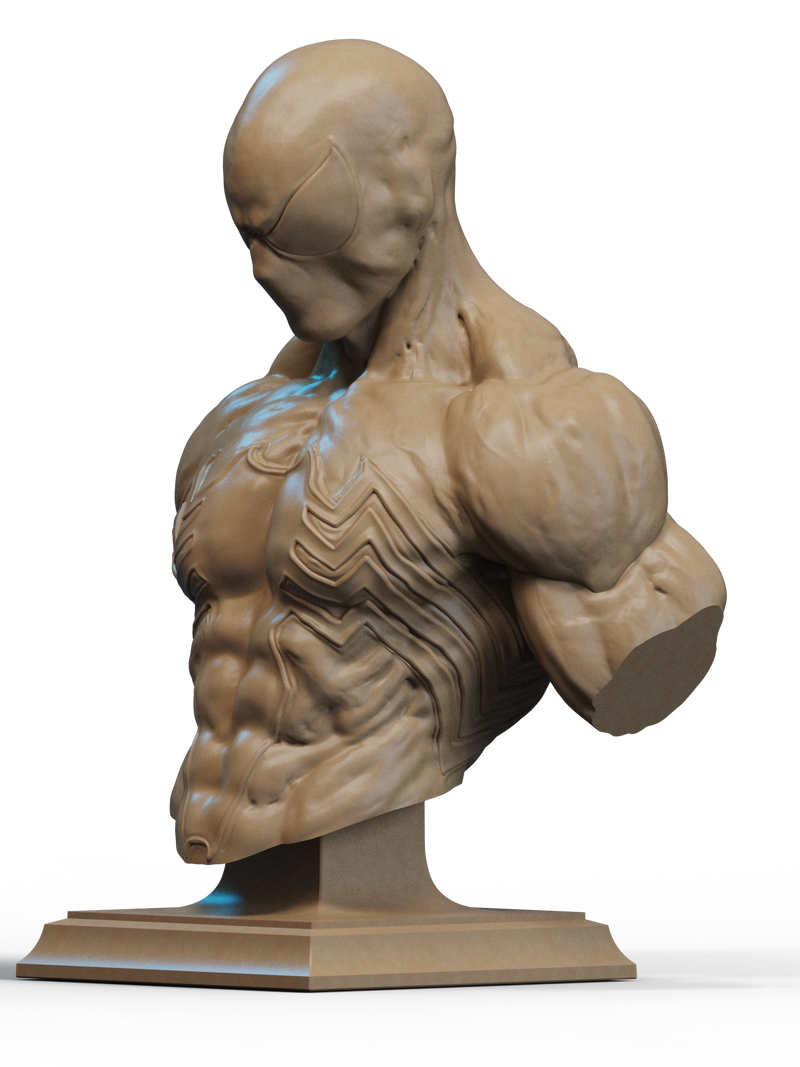Symbiote Spiderman Resin Bust - view 2