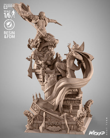Blade VS Dracula Diorama resin diorama kit view 1