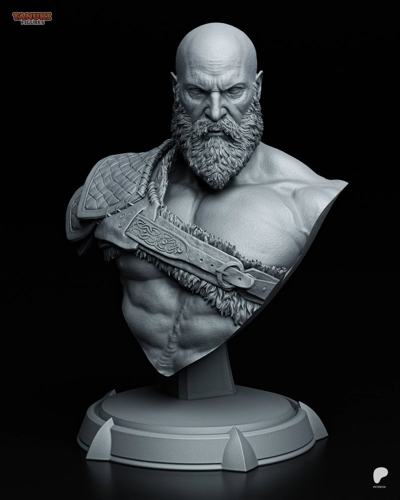 Kratos (2018) Resin Statue & Bust - Bust view 1