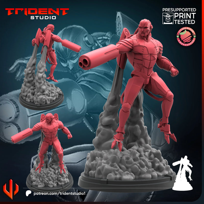 Doom Bot Blaster Marvel MCP-compatible 40mm resin proxy miniature by Trident Miniatures - product image 1