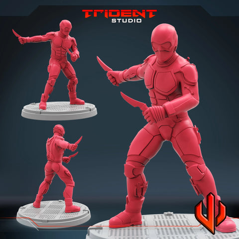 Black Noir The Boys MCP-compatible 40mm resin proxy miniature by Trident Miniatures - product image 1
