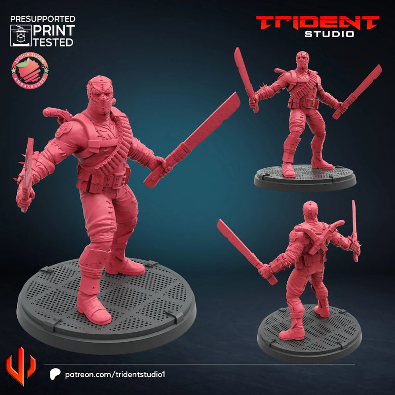 Masacre Marvel MCP-compatible 40mm resin proxy miniature by Trident Miniatures - product image 1