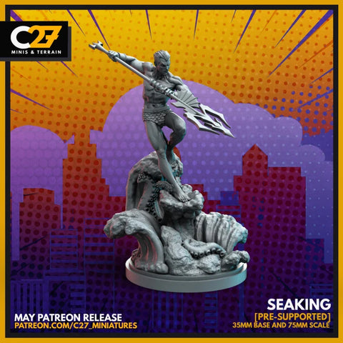 Namor (May 2022 Sculpt) Marvel MCP-compatible resin miniature by C27 Studios - product image 1