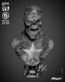 Captain America Zombie Portrait Bust resin bust kit view 1