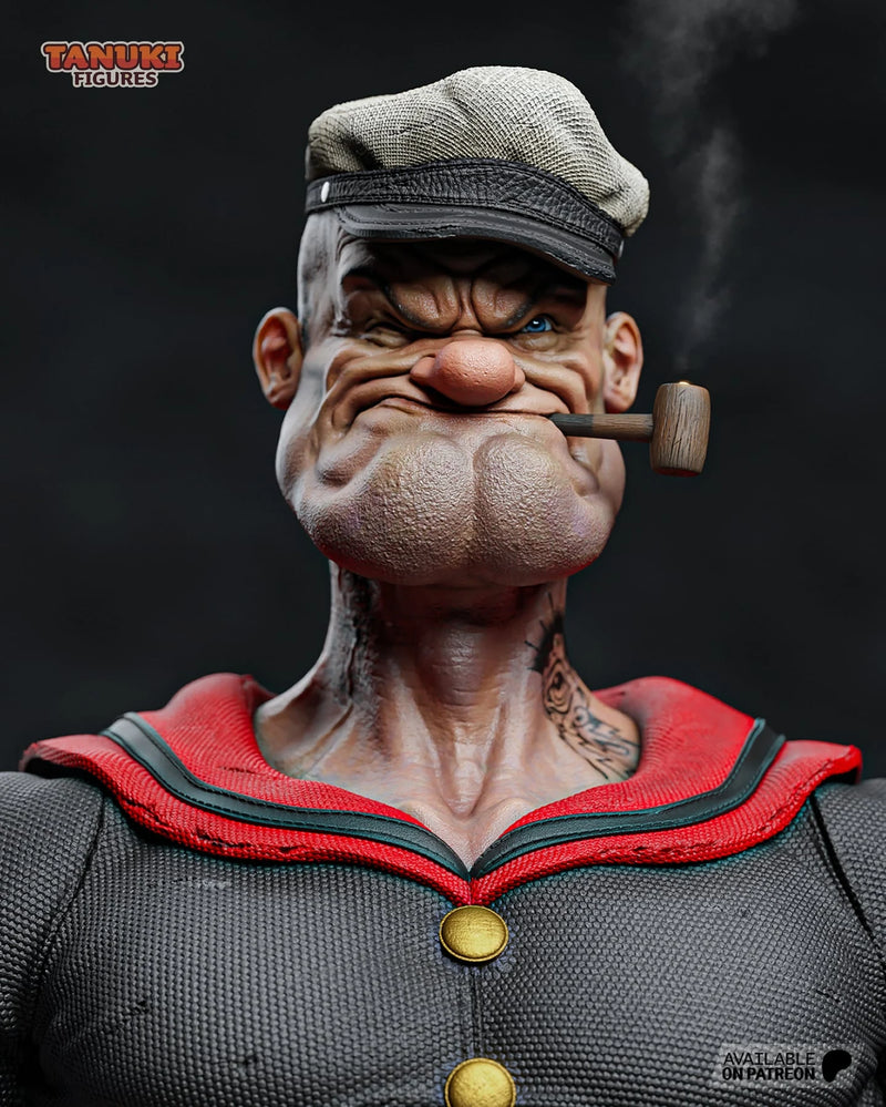 Popeye Resin Statue & Bust - Bust view 1