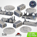 Classic Ruins WTC Set 02 3D printed terrain view 1