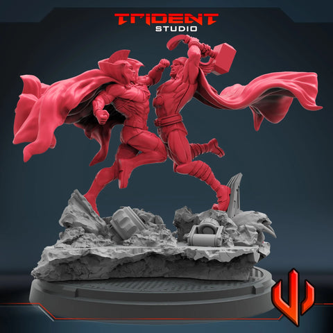 Gladiator Vs Thor Marvel MCP-compatible 40mm resin proxy miniature by Trident Miniatures - product image 1