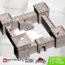 Classic Fortress 3D printed terrain view 1