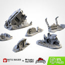Crashed Vehicles 3D printed terrain view 1