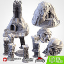 Dwarf Village 3D printed terrain view 1