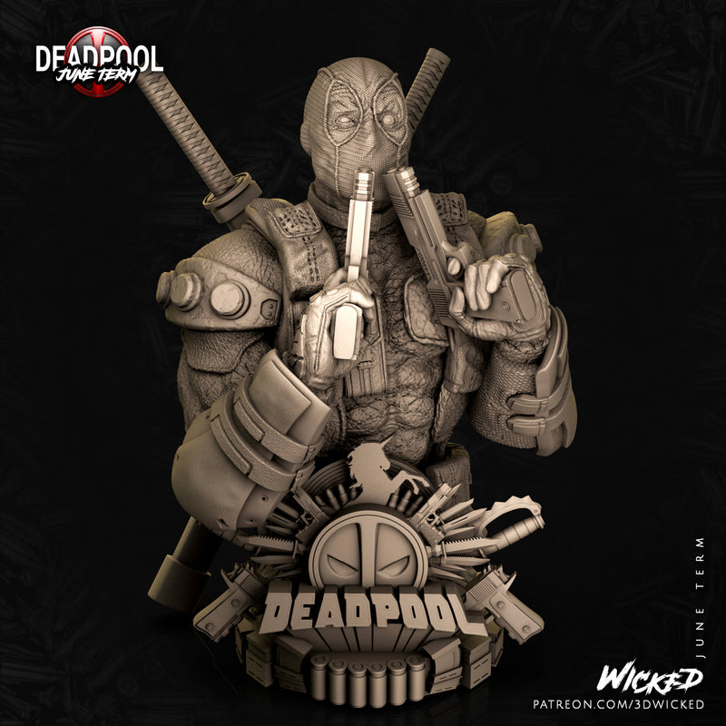 Deadpool Bust resin bust kit view 1