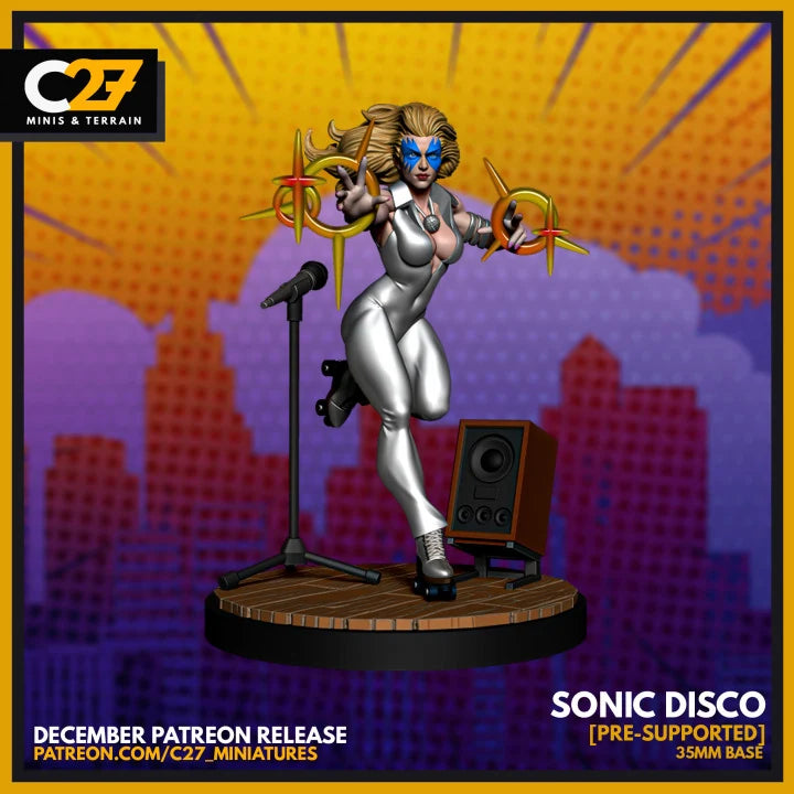 Dazzler (Dec 2021 Sculpt) Marvel MCP-compatible resin miniature by C27 Studios - product image 1