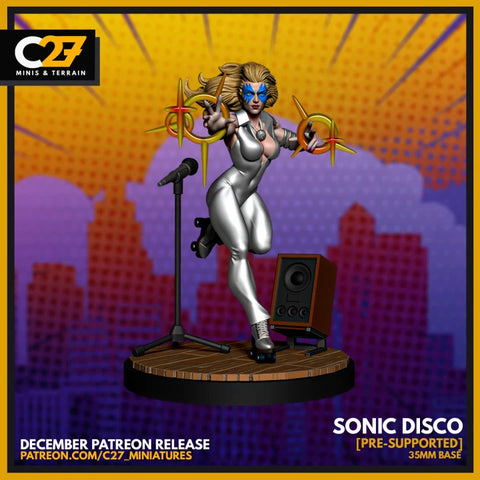 Dazzler (Dec 2021 Sculpt) Marvel MCP-compatible resin miniature by C27 Studios - product image 1