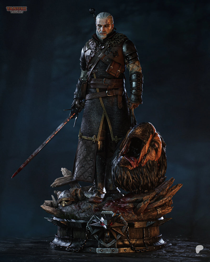 Geralt Resin Statue & Bust - Full Size view 1
