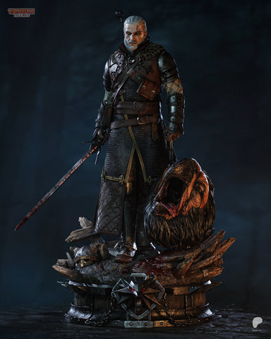 Geralt Resin Statue & Bust - Full Size view 1
