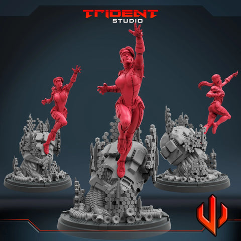 Jean Grey Marvel MCP-compatible 40mm resin proxy miniature by Trident Miniatures - product image 1