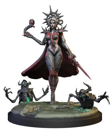 Hela Queen In Black Marvel MCP-compatible resin miniature by C27 Studios - product image 1