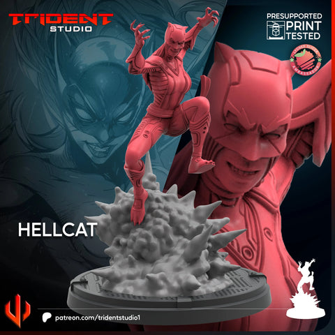 Hellcat Marvel MCP-compatible 40mm resin proxy miniature by Trident Miniatures - product image 1