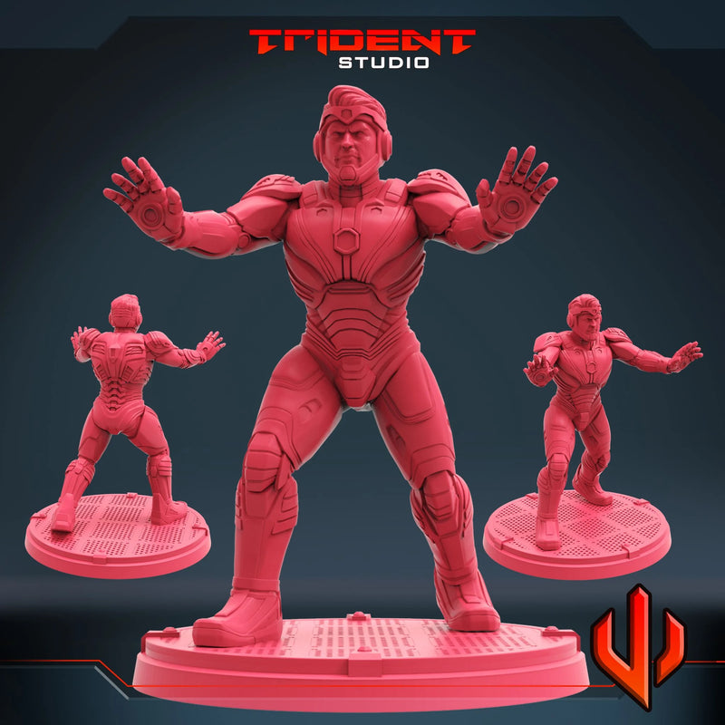 Superior Iron Man - Sculpt B Marvel MCP-compatible 40mm resin proxy miniature by Trident Miniatures - product image 1