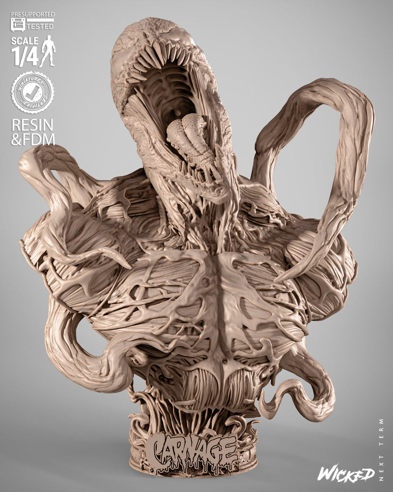 Carnage Portrait Bust resin bust kit view 1