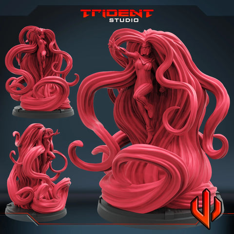 Medusa Marvel MCP-compatible 40mm resin proxy miniature by Trident Miniatures - product image 1
