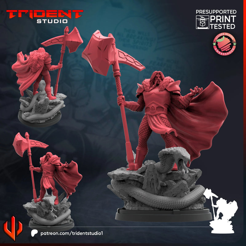 Serpent Marvel MCP-compatible 40mm resin proxy miniature by Trident Miniatures - product image 1