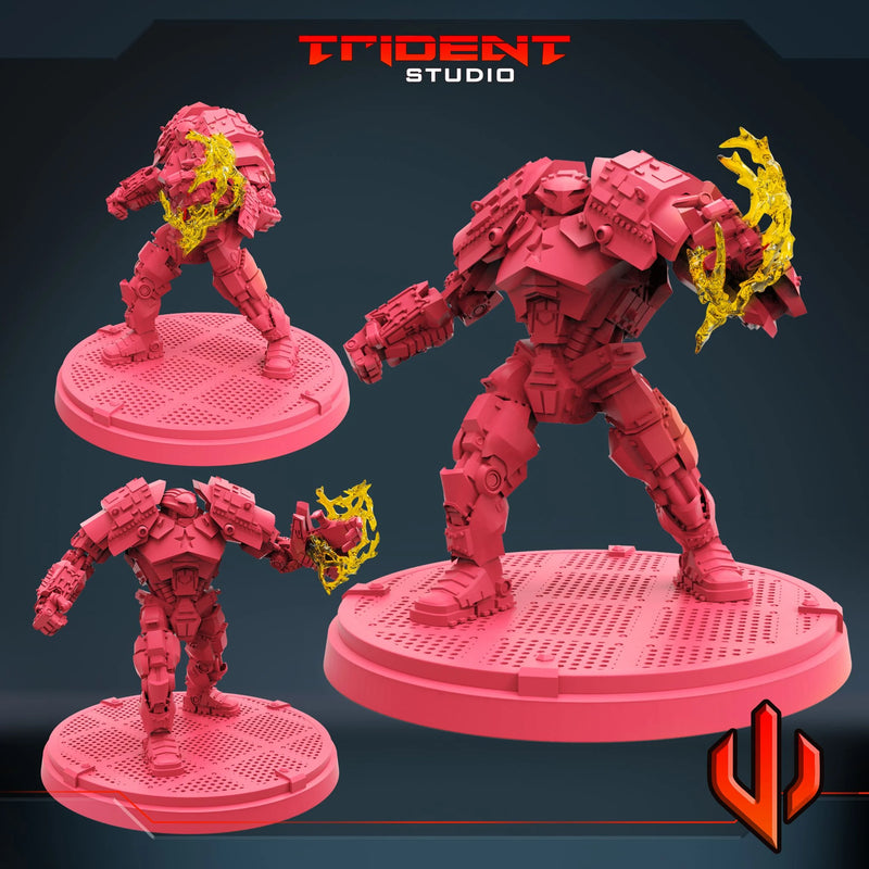 Crimson Dynamo Marvel MCP-compatible 40mm resin proxy miniature by Trident Miniatures - product image 1