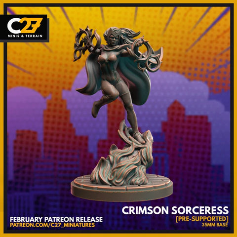 Scarlet Witch (Feb 2022 Sculpt) Marvel MCP-compatible resin miniature by C27 Studios - product image 1
