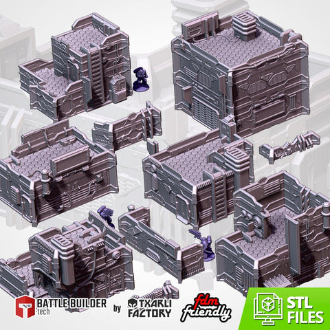 City Sci-Fi 3D printed terrain view 1
