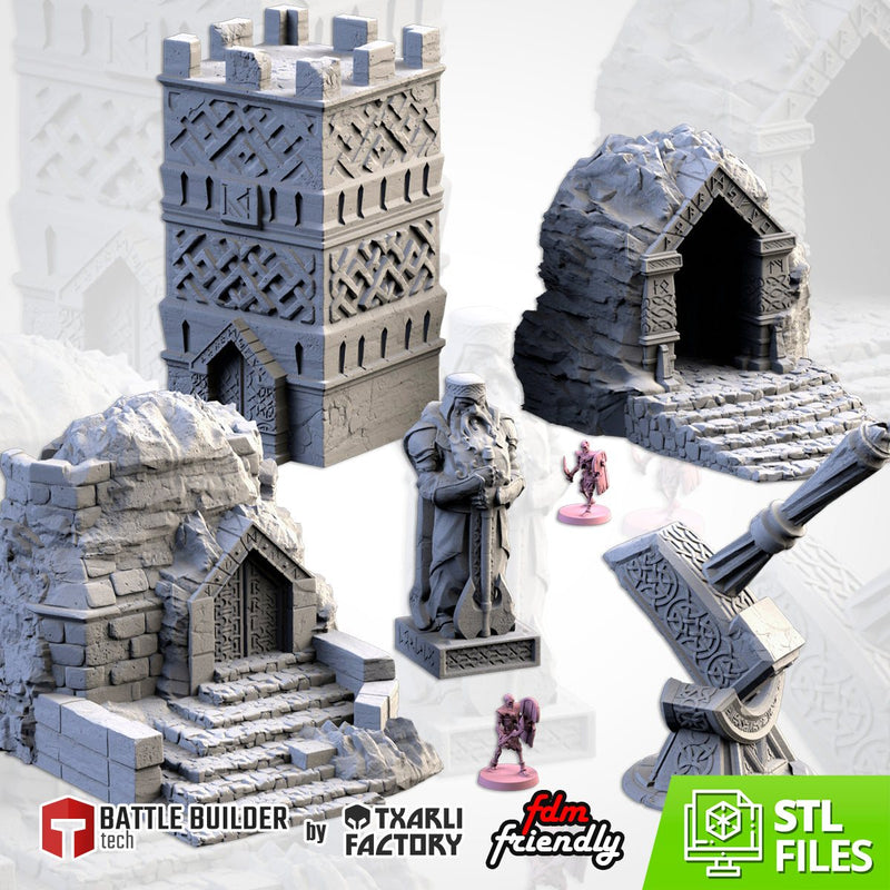 Dwarf Constructions 3D printed terrain view 1