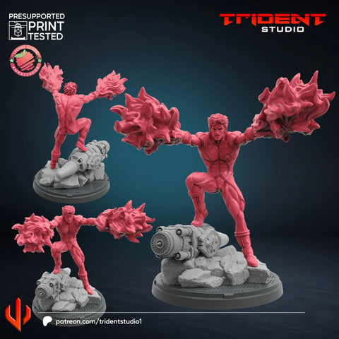 Sunspot Marvel MCP-compatible 40mm resin proxy miniature by Trident Miniatures - product image 1