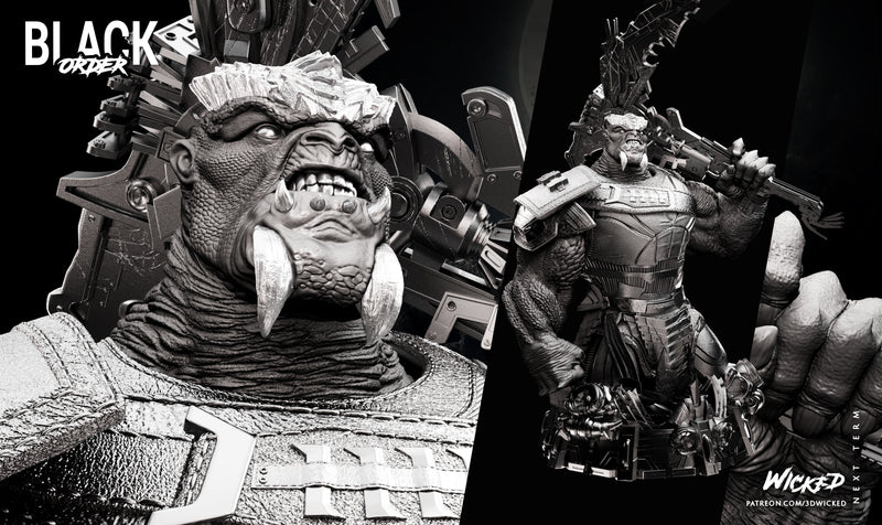 Cull Obsidian Bust resin bust kit view 1